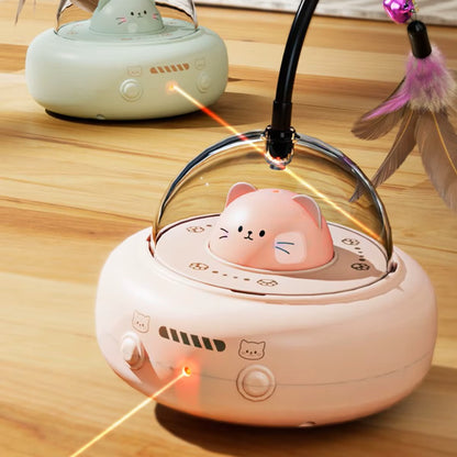 Akıllı Ufo Tüylü Kedi Oyuncağı