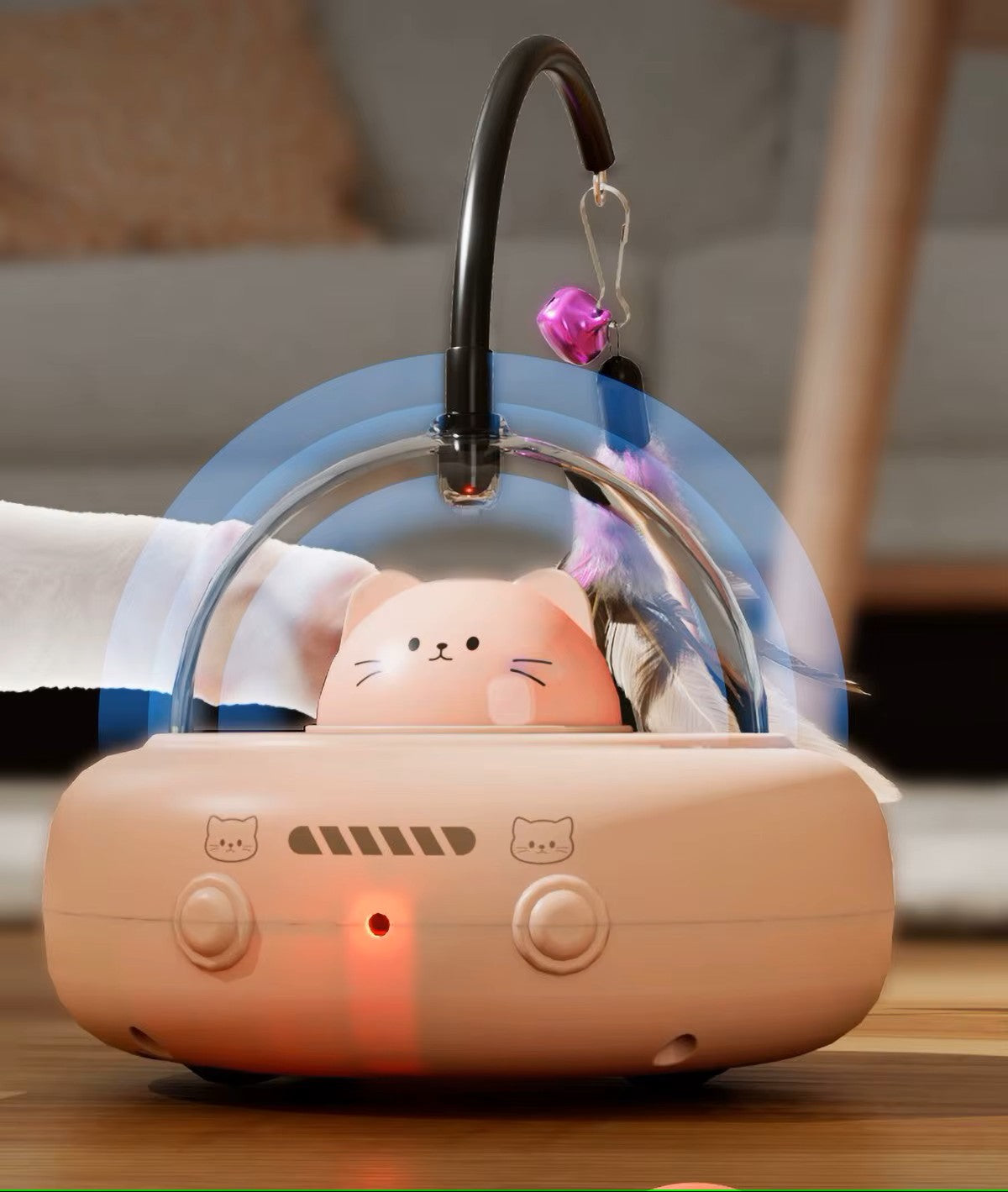 Akıllı Ufo Tüylü Kedi Oyuncağı